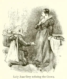 Lady Jane Grey refusing the Crown (engraving) Lady Jane Grey refusing the Crown (engraving)