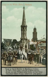 Lady on the White Horse, Banbury (coloured photo) Lady on the White Horse, Banbury (coloured photo)