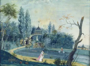 The Lake and Chinese Pavilion in the Park at Le Raincy, c.1754-93 (gouache on paper) The Lake and Chinese Pavilion in the Park at Le Raincy, c.1754-93 (gouache on paper)
