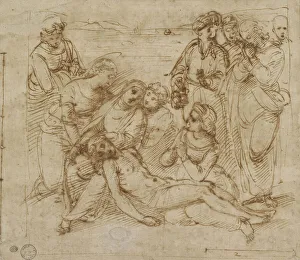 The Lamentation (pen and brown ink on white paper) The Lamentation (pen and brown ink on white paper)