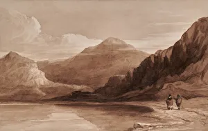 Landscape with figures and mountain, 1810-65 (Watercolour) Landscape with figures and mountain, 1810-65 (Watercolour)