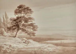 Landscape with figures and tree, 1810-56 (Watercolour) Landscape with figures and tree, 1810-56 (Watercolour)