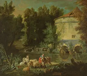 Landscape with a Round Tower, 1737 (oil on canvas) Landscape with a Round Tower, 1737 (oil on canvas)