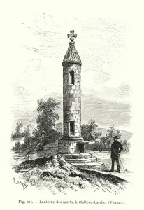 Lanterne des morts, a Chateau-Larcher, Vienne (engraving) Lanterne des morts, a Chateau-Larcher, Vienne (engraving)