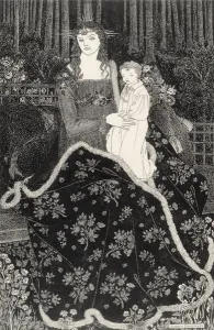 A large Christmas Card, 1895 (line block print) A large Christmas Card, 1895 (line block print)