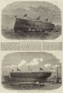 Launches of the Indian Troop Ships (engraving) Launches of the Indian Troop Ships (engraving)