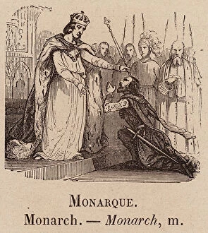 Le Vocabulaire Illustre: Monarque; Monarch (engraving)