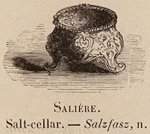 Le Vocabulaire Illustre: Saliere; Salt-cellar; Salzfasz (engraving)