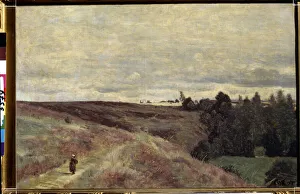 'Les collines couvertes de bruyeres pres de Vimoutiers en Normandie" 'Les collines couvertes de bruyeres pres de Vimoutiers en Normandie"