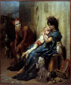 Les Saltimbanks Painting by Gustave Dore (1832-1883), 1874 - Clermont Ferrand Les Saltimbanks Painting by Gustave Dore (1832-1883), 1874 - Clermont Ferrand