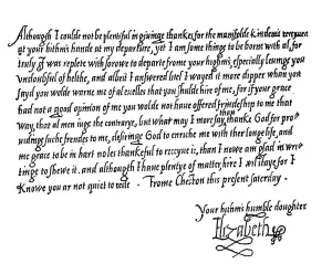 Letter from Queen Elizabeth I to Catherine Parr (engraving) Letter from Queen Elizabeth I to Catherine Parr (engraving)