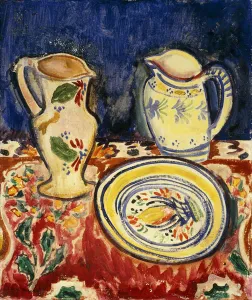 Still Life with Breton Pottery, (oil on canvas) Still Life with Breton Pottery, (oil on canvas)