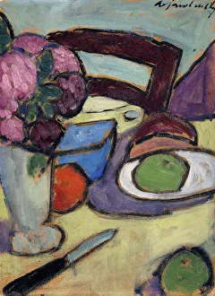Still life with Chair and Bouquet; Stilleben mit Stuhl und Blumenstrasse Still life with Chair and Bouquet; Stilleben mit Stuhl und Blumenstrasse