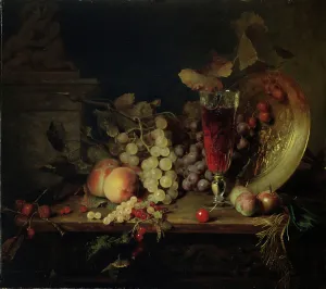Still Life with Fruit, Glass of Wine, 1863 (oil on panel) Still Life with Fruit, Glass of Wine, 1863 (oil on panel)