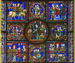 The Life of St Martin of Tours stained glass window - Stained glass window of The Life of St Martin of Tours stained glass window - Stained glass window of
