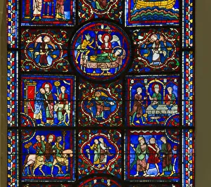 The Life of St Martin of Tours stained glass window - Stained glass window of The Life of St Martin of Tours stained glass window - Stained glass window of