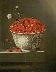 Still Life with Wild Strawberries in a Chinese Bowl Still Life with Wild Strawberries in a Chinese Bowl