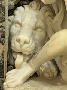 A Lion licking the foot of Daniel (marble) (detail of 186919) A Lion licking the foot of Daniel (marble) (detail of 186919)