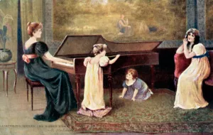 Listening where the sound comes from (colour litho) Listening where the sound comes from (colour litho)