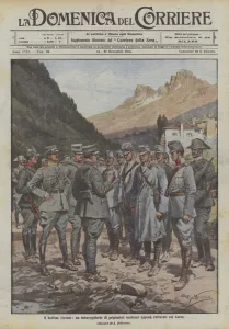 The Living Loot, an interrogation of Austrian prisoners just captured in the Karst (colour litho) The Living Loot, an interrogation of Austrian prisoners just captured in the Karst (colour litho)