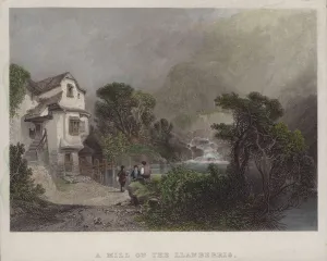A Mill on the Llanberris (coloured engraving) A Mill on the Llanberris (coloured engraving)
