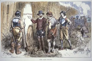 The lost colony of Roanoke (colour litho) The lost colony of Roanoke (colour litho)