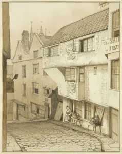 Lower End of Steep Street, with house, 1540 (w/c on paper) Lower End of Steep Street, with house, 1540 (w/c on paper)