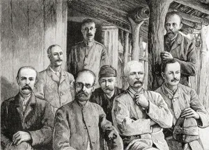 Mackays missionary station at Usambiro, 1890 (wood engraving) Mackays missionary station at Usambiro, 1890 (wood engraving)