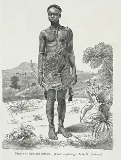 Black Male Portrait Prints: A Madi with a bow and arrows
