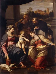 The Madonna and Child with Saints Lucy, Dominic and Louis of France The Madonna and Child with Saints Lucy, Dominic and Louis of France