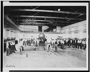 Male Native American students in physical education class, Carlisle Indian School Male Native American students in physical education class, Carlisle Indian School