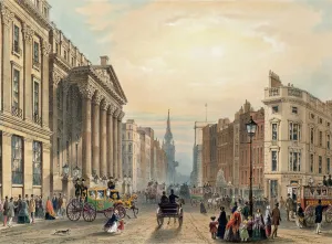 Mansion House looking towards Cheapside, engraved by Thomas Picken (d Mansion House looking towards Cheapside, engraved by Thomas Picken (d