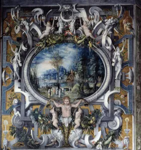 Mantle of the chimney of the tribute to Jules Cesar in the room of the Roman heros Mantle of the chimney of the tribute to Jules Cesar in the room of the Roman heros