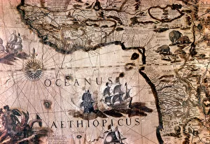 Maps Collection: Map of Africa: detail depicting the Gulf of Benin with the island of Saint Helene