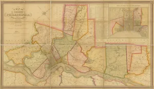 A Map of the County of Philadelphia, from Actual Survey, 1843 (colour litho) A Map of the County of Philadelphia, from Actual Survey, 1843 (colour litho)