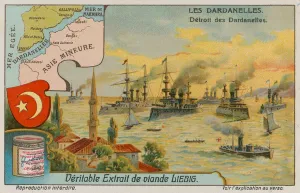Map, crest and view of the Straits of the Dardanelles (chromolitho) Map, crest and view of the Straits of the Dardanelles (chromolitho)
