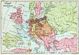 Map of Europe after the Peace of Tilsit in 1807, from A Short History of the Map of Europe after the Peace of Tilsit in 1807, from A Short History of the