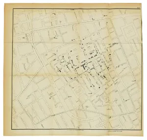 A map from On the Mode of Communication of Cholera, 1855 (litho) A map from On the Mode of Communication of Cholera, 1855 (litho)