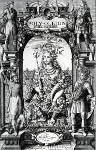 Frontispiece Print from Poly-Olbion by Michael Drayton, 1622