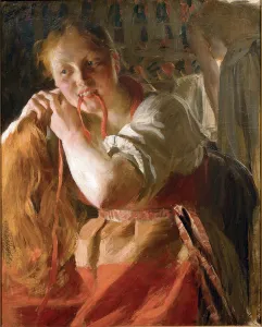Margit par Zorn, Anders Leonard (1860-1920). Oil on canvas, size : 78x63, 7, 1891 Margit par Zorn, Anders Leonard (1860-1920). Oil on canvas, size : 78x63, 7, 1891