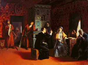 Marina Mniszech under Arrest with A Priest, 1883 (oil on canvas) Marina Mniszech under Arrest with A Priest, 1883 (oil on canvas)