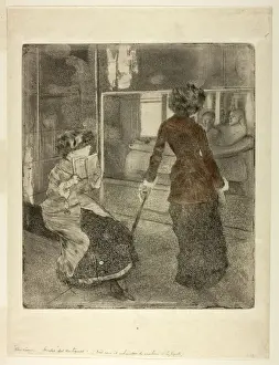 Mary Cassatt at the Louvre: The Etruscan Gallery, 1879-80 (soft ground etching, drypoint Mary Cassatt at the Louvre: The Etruscan Gallery, 1879-80 (soft ground etching, drypoint