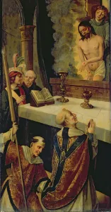 The Mass of St Gregory (oil on panel) (see also 279066) The Mass of St Gregory (oil on panel) (see also 279066)