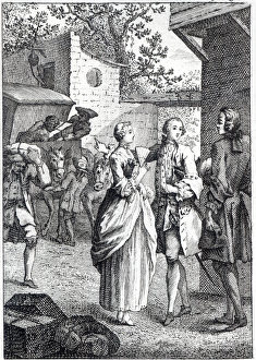Meeting of Chevalier Des Greux and Manon, scene from 'Manon Lescaut' by Antoine Meeting of Chevalier Des Greux and Manon, scene from 'Manon Lescaut' by Antoine