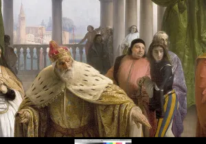 The last meeting between Jacopo Foscari and his family before being exiled The last meeting between Jacopo Foscari and his family before being exiled