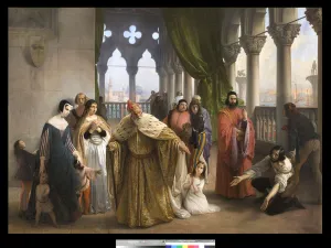 The last meeting between Jacopo Foscari and his family before being exiled The last meeting between Jacopo Foscari and his family before being exiled