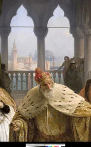The last meeting between Jacopo Foscari and his family before being exiled The last meeting between Jacopo Foscari and his family before being exiled