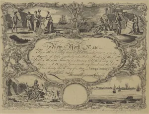 Membership certificate of the New York Marine Society, 1773 (engraving) Membership certificate of the New York Marine Society, 1773 (engraving)