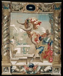 Mercury tells Aeneas to Leave Carthage, 1679 (silk & wool) Mercury tells Aeneas to Leave Carthage, 1679 (silk & wool)