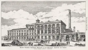Messrs Truman Hanbury Buxton and Cos Brewery, Burton on Trent (engraving) Messrs Truman Hanbury Buxton and Cos Brewery, Burton on Trent (engraving)